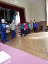 Bocciaa työväentalolla.